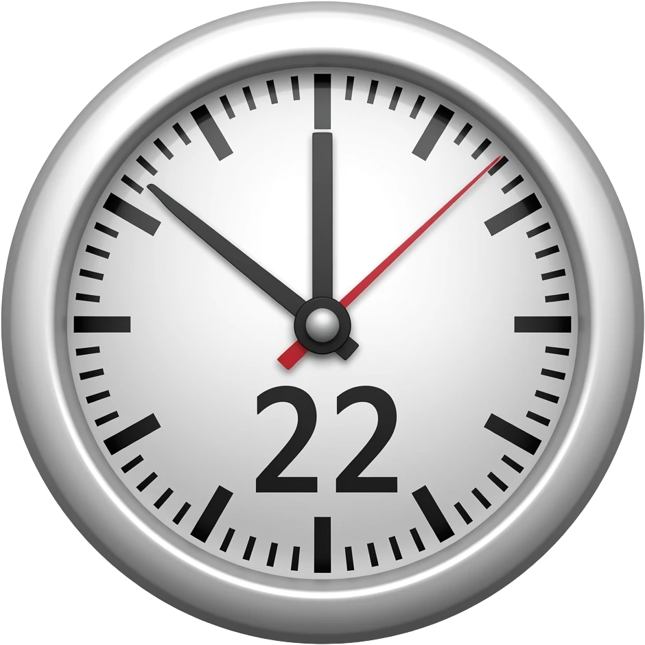 a timer with 2 seconds on it emoji