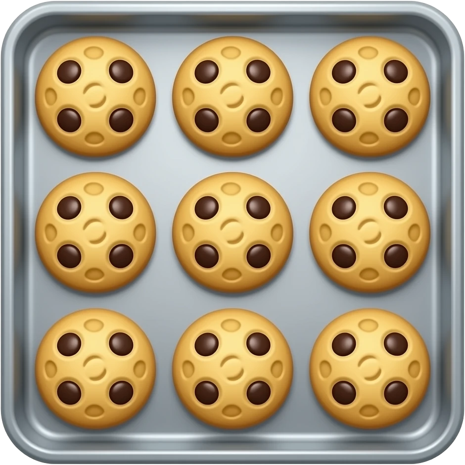 cookies in a mechanical tray emoji