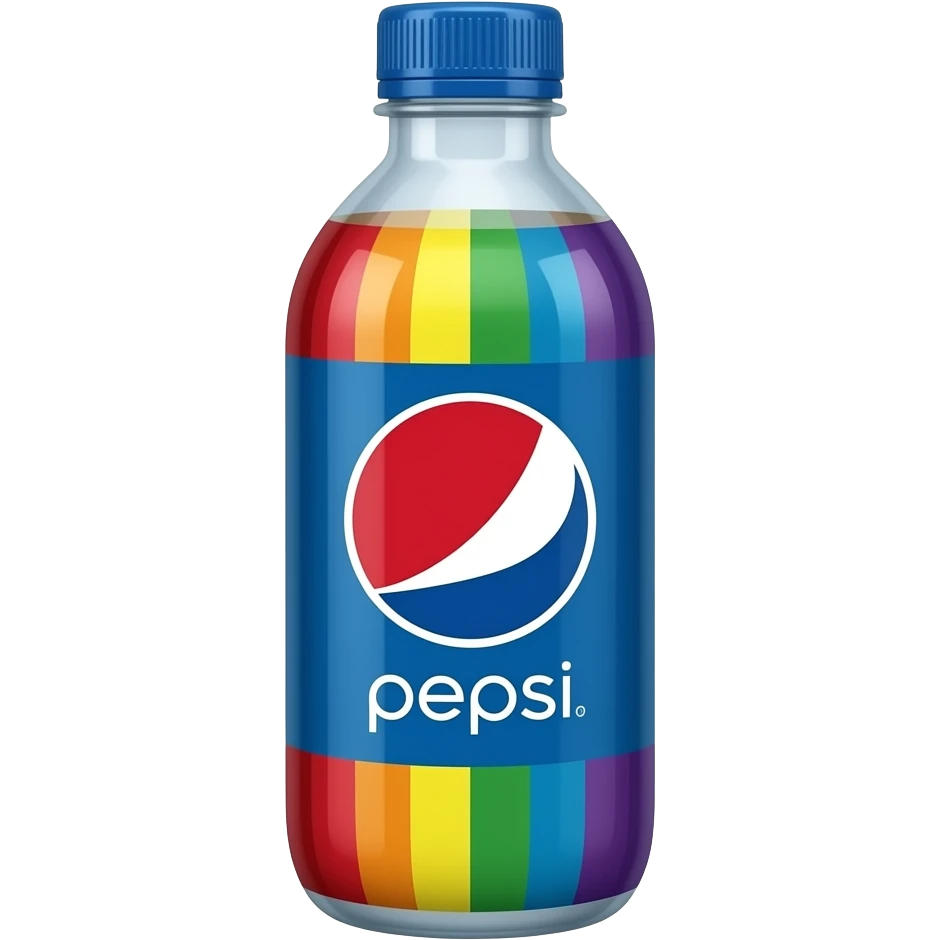 Rainbow Pepsi bottle emoji