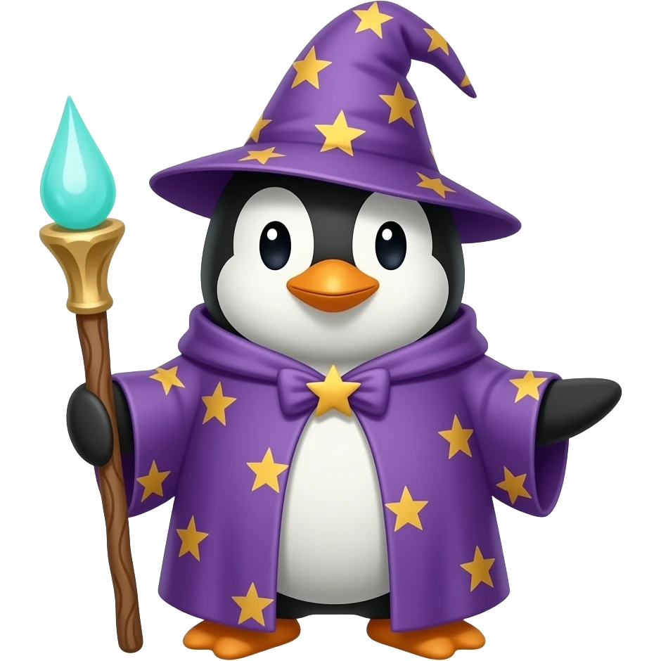Penguin Wizard emoji