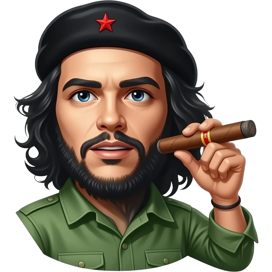che guevara smile big cigar hand emoji
