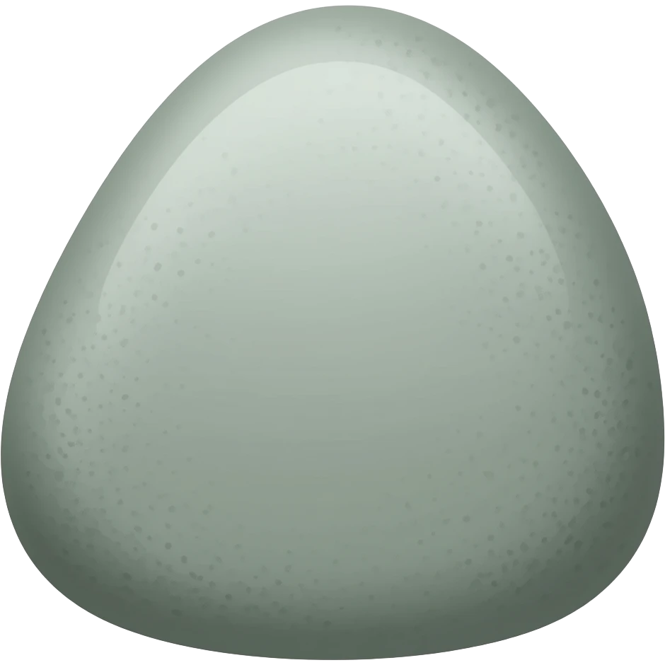 Sage-shadowed flat stone emoji