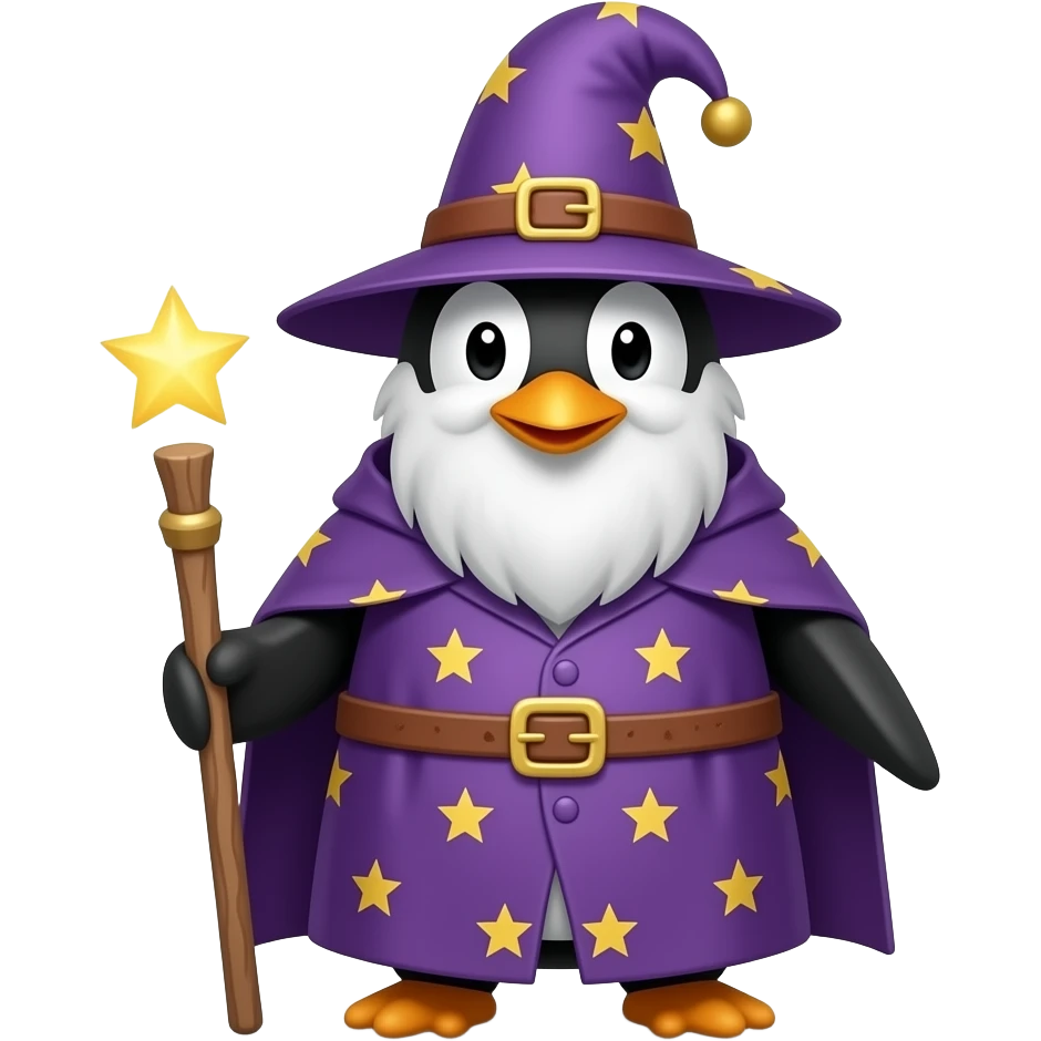Penguin Wizard emoji