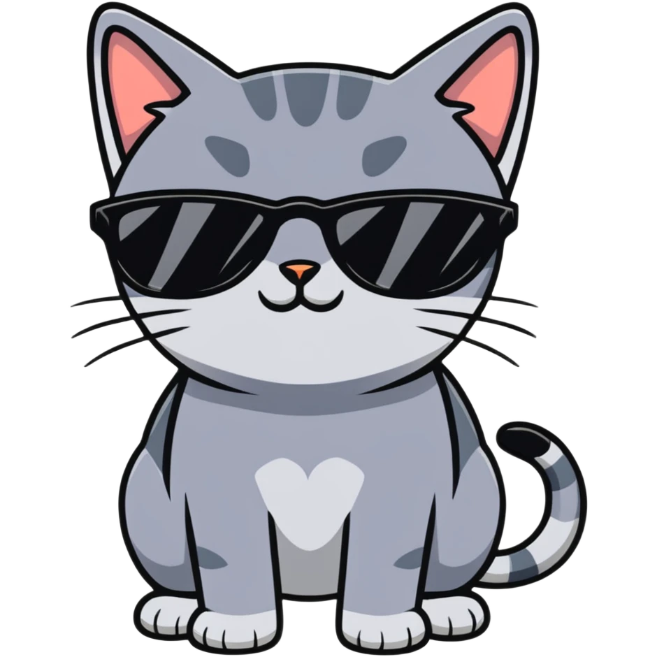 Cat with sunglasses emoji