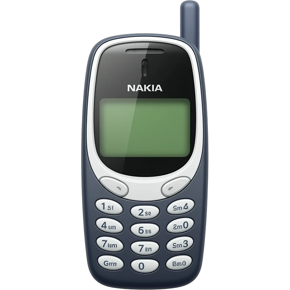 an original style nokia mobile phone with antenna emoji