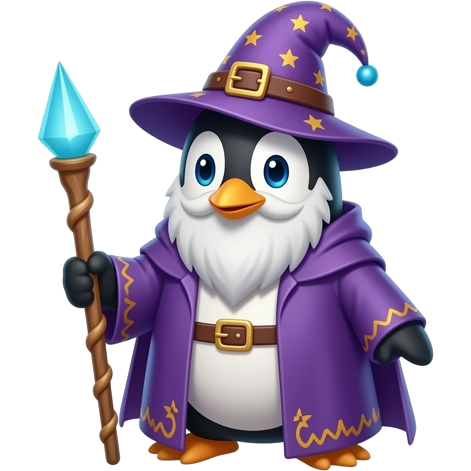 Penguin Wizard emoji