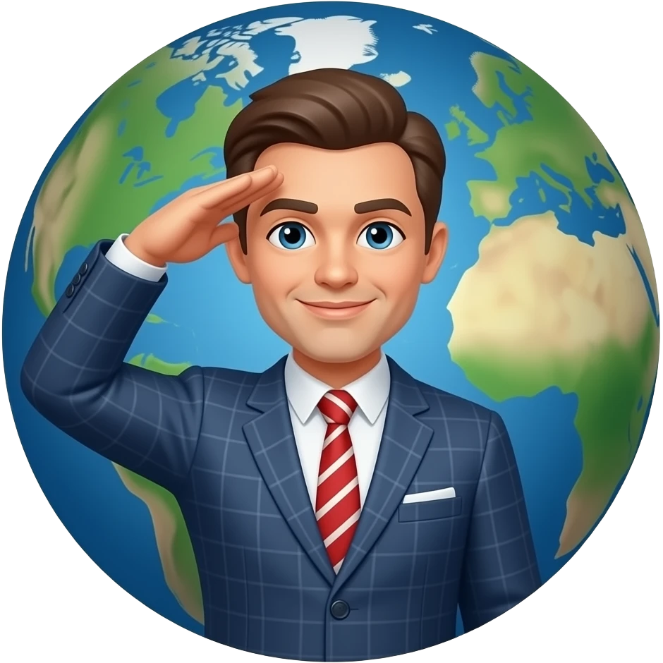 Suer earth salute emoji