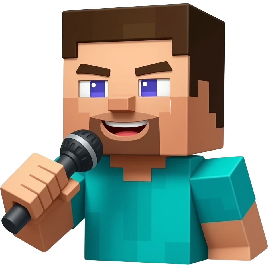 minecraft steve making a speach emoji