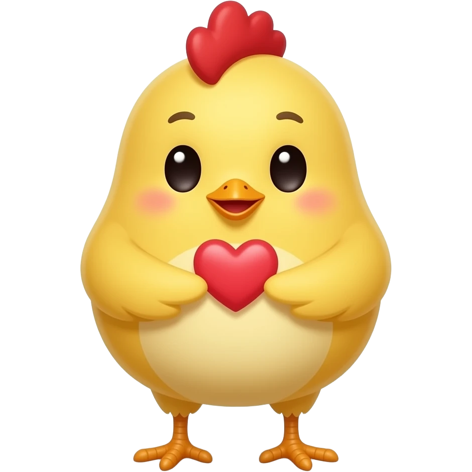 사랑에 빠진 병아리 emoji