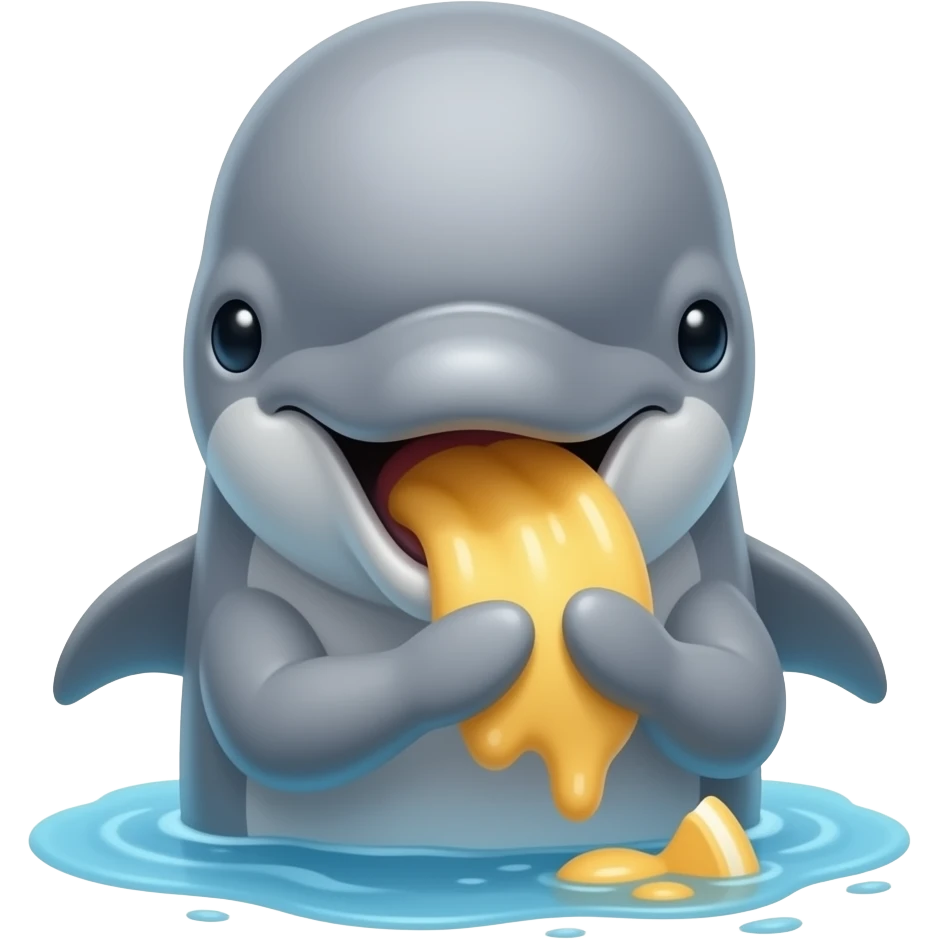 Max eats dolphin emoji