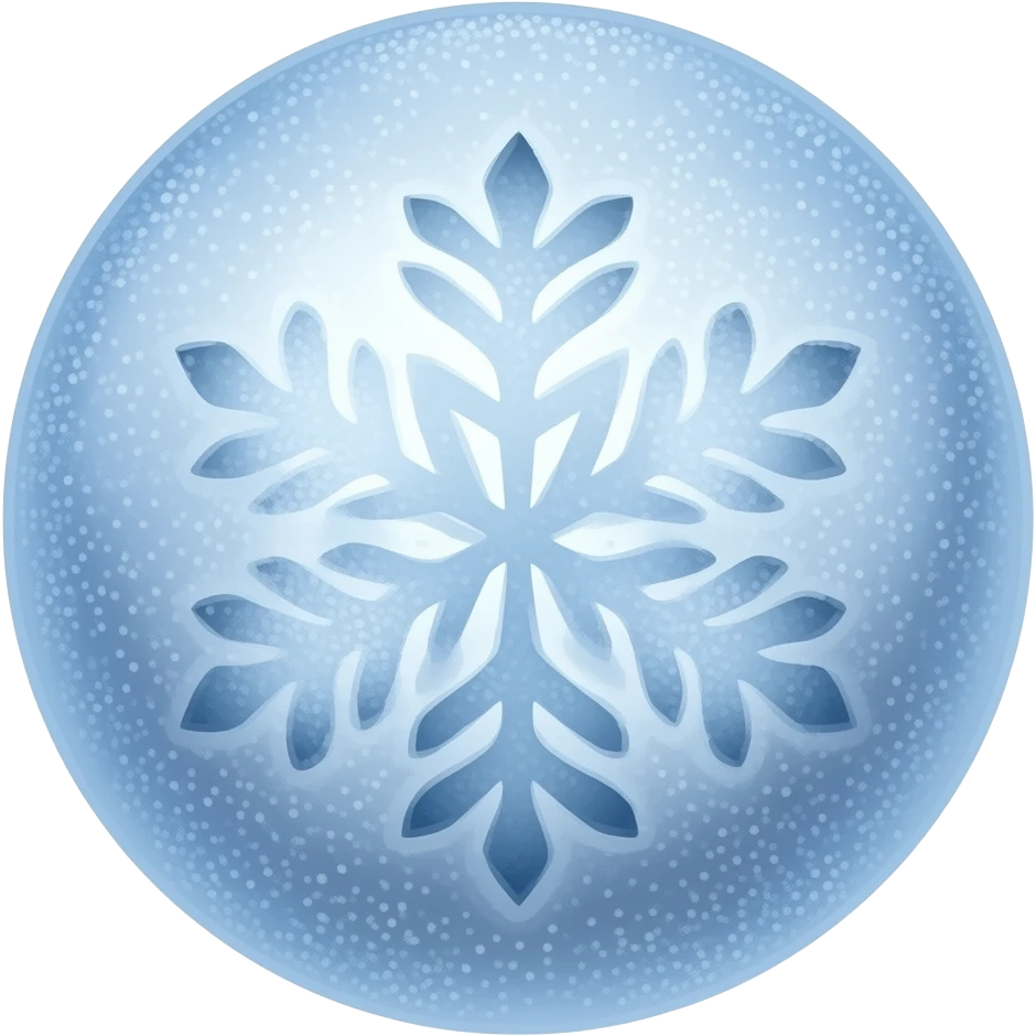 слепленный снежок изо льда emoji