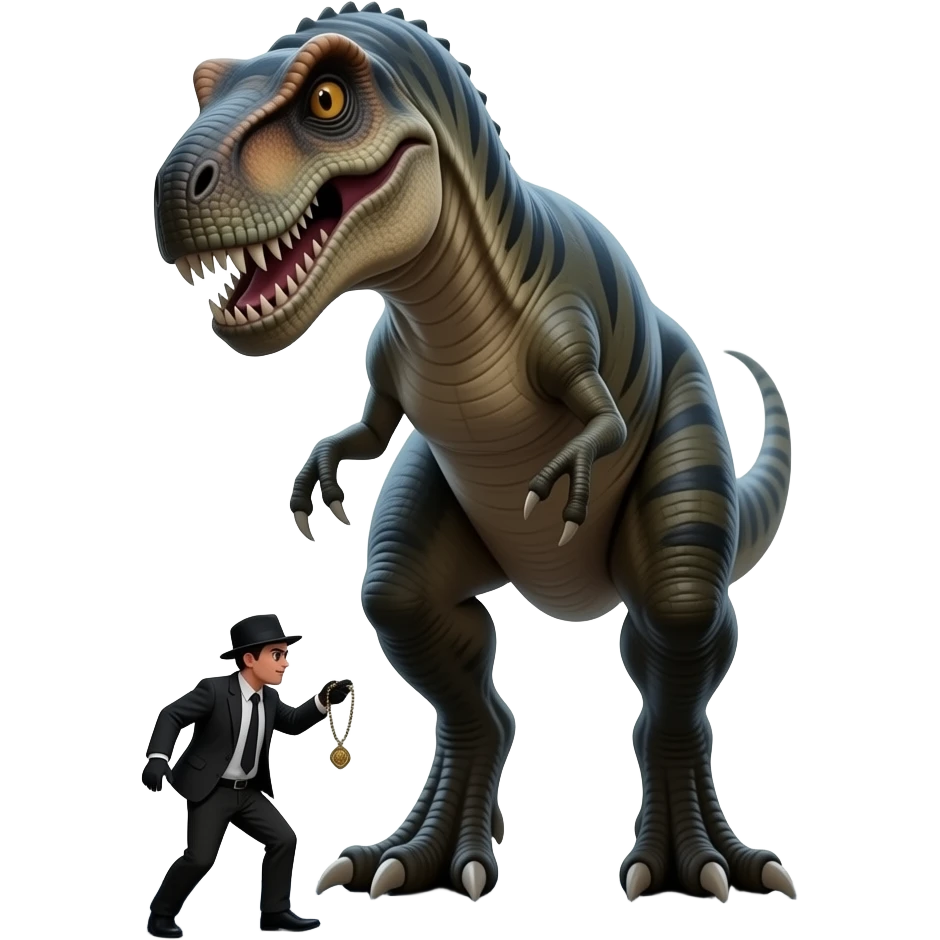 Dinosaur say he'll break someones ankles when they steal something emoji