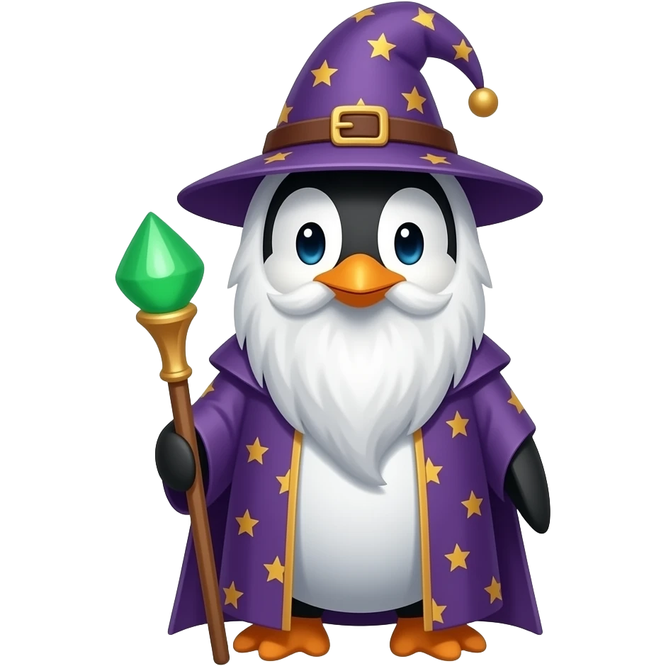 Penguin Wizard emoji