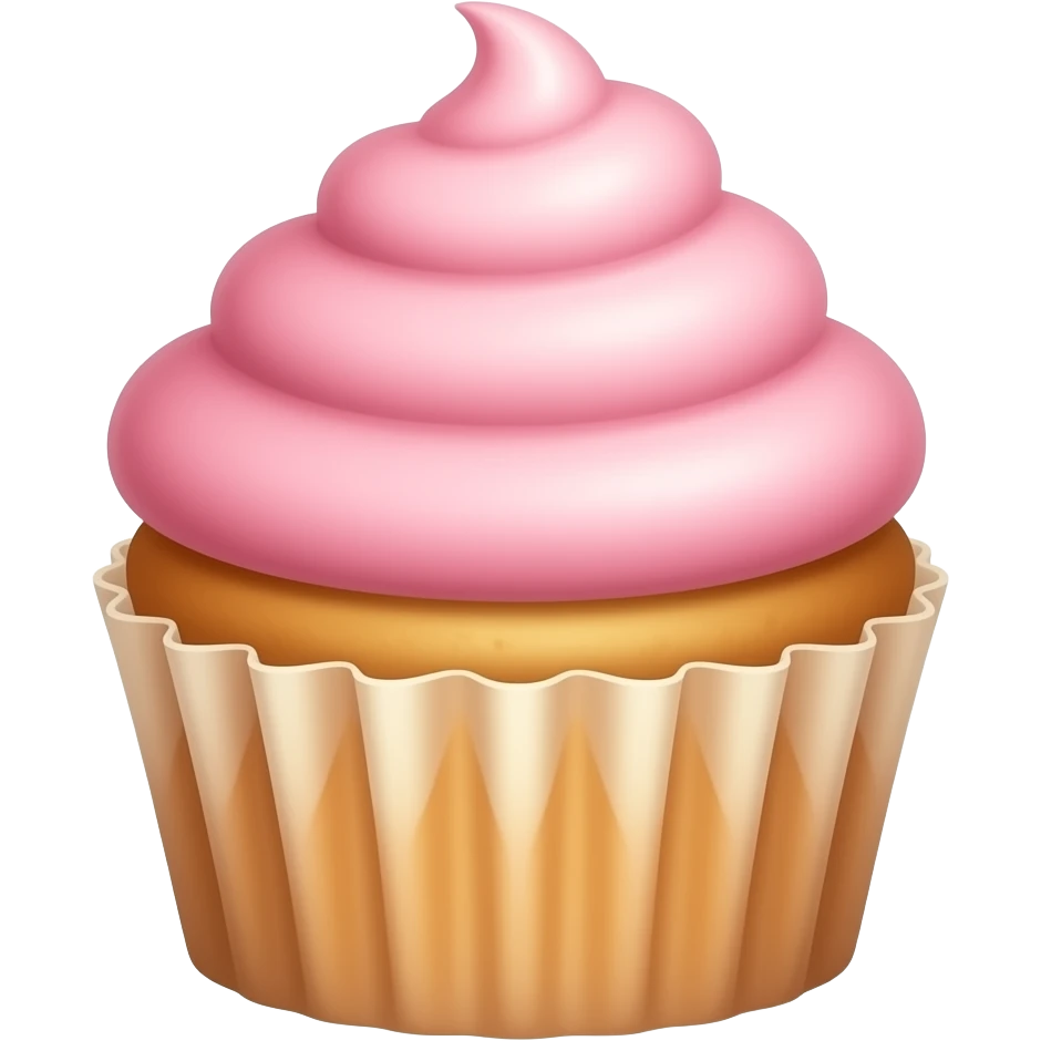 Cupcake with pink icing emoji