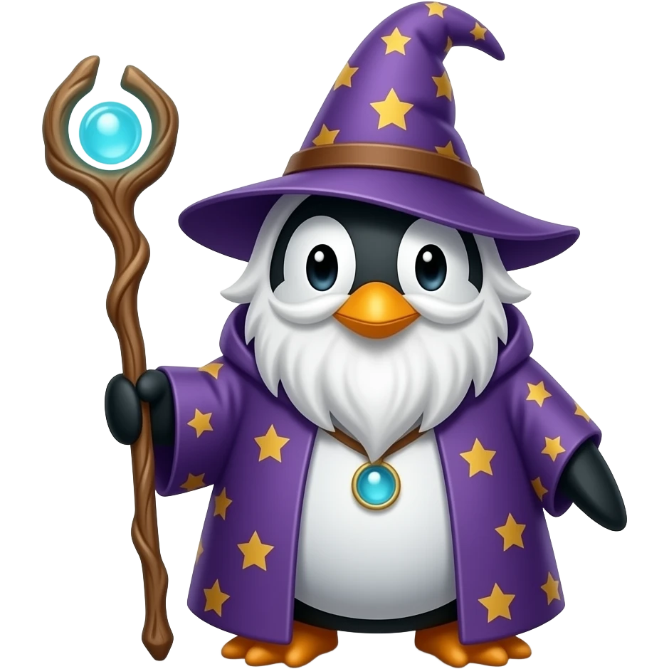 Penguin Wizard emoji