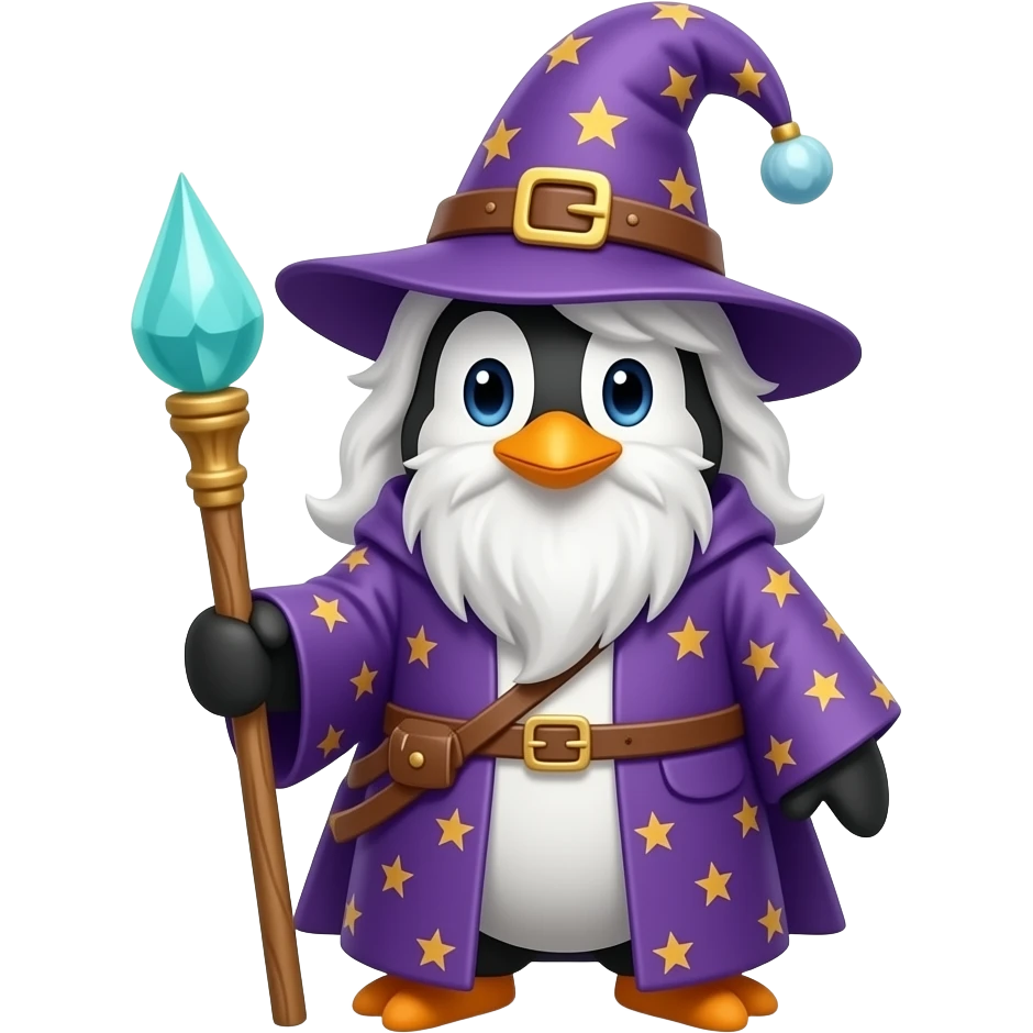 Penguin Wizard emoji