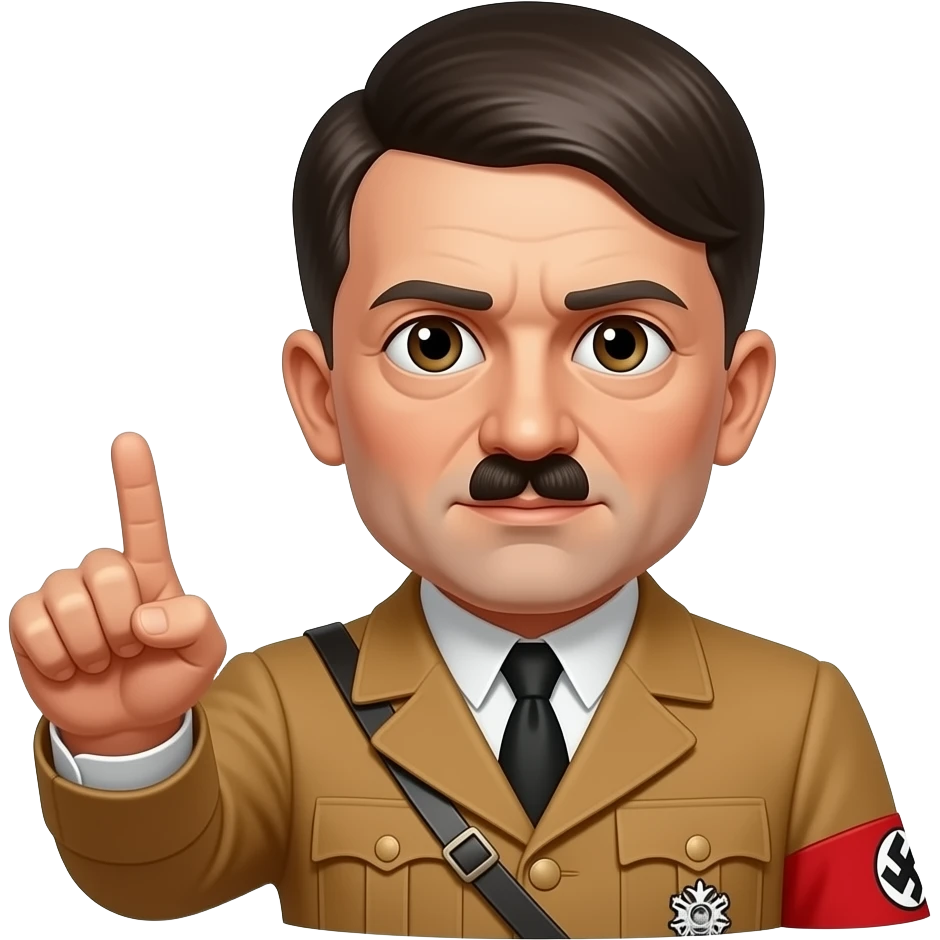 Adolf hitler showing middle finger emoji