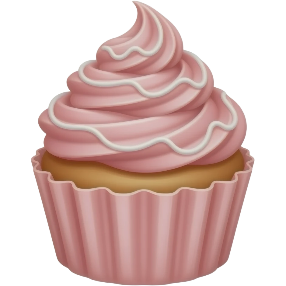 Cupcake with pink icing emoji