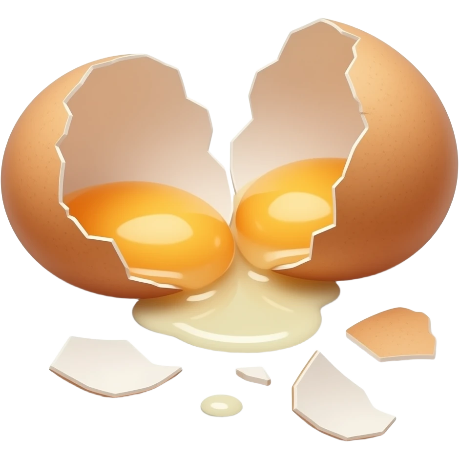 shattered eggshells emoji