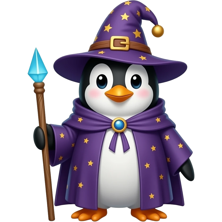 Penguin Wizard emoji