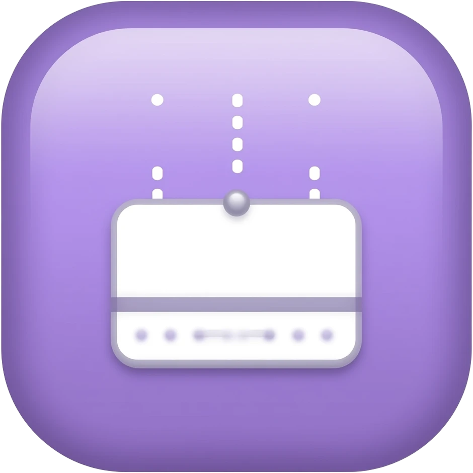 a rounded rectangle button with an icon and a label inside, four thin dashed callout lines with small dots pointing to the icon, the label, the padding and the corner radius, no text labels, purple and white, minimal, centered, transparent background emoji