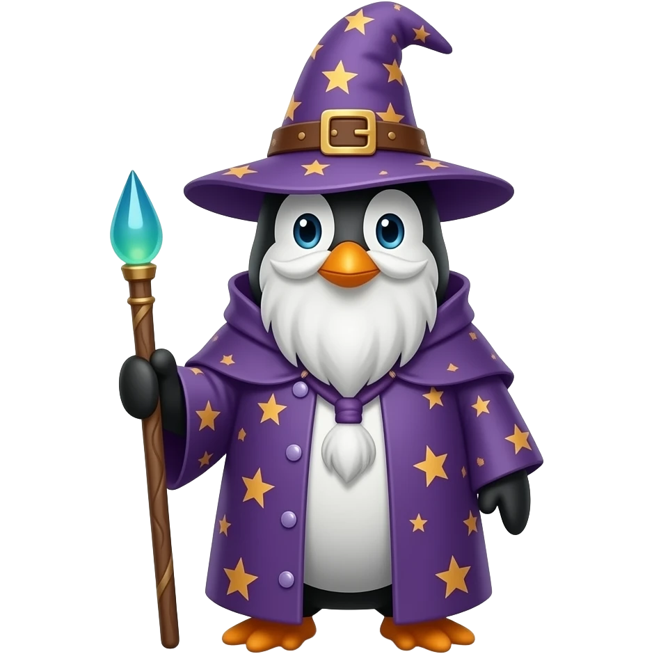 Penguin Wizard emoji