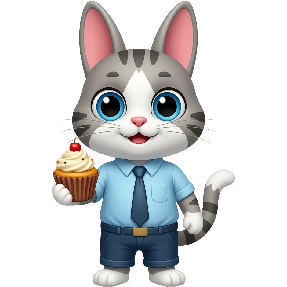 BunnyCat + cupcake emoji