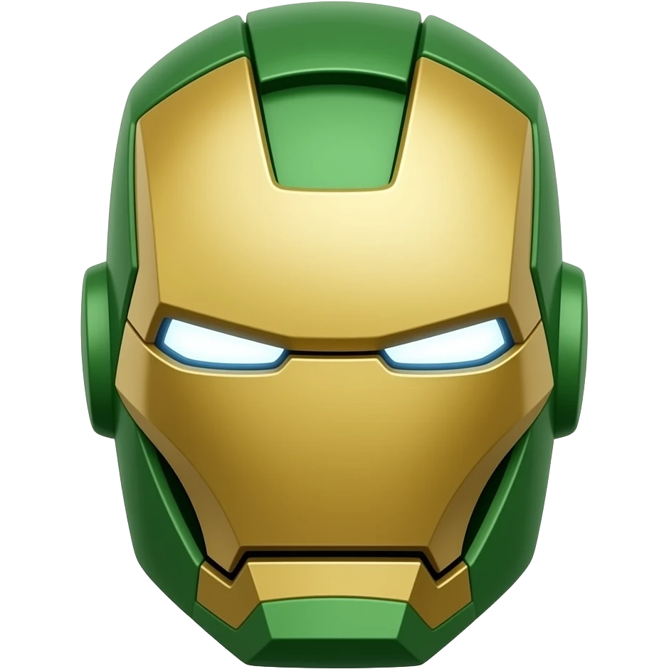 Green colour iron man emoji