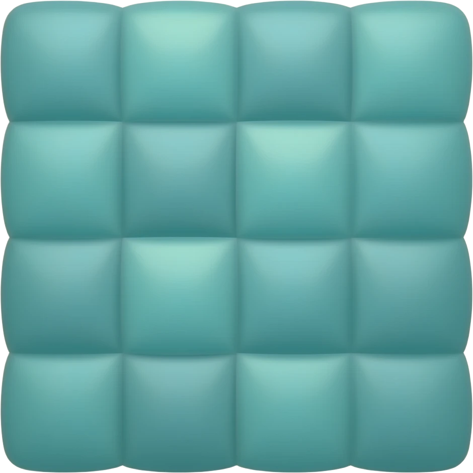 Teal colour quilt emoji