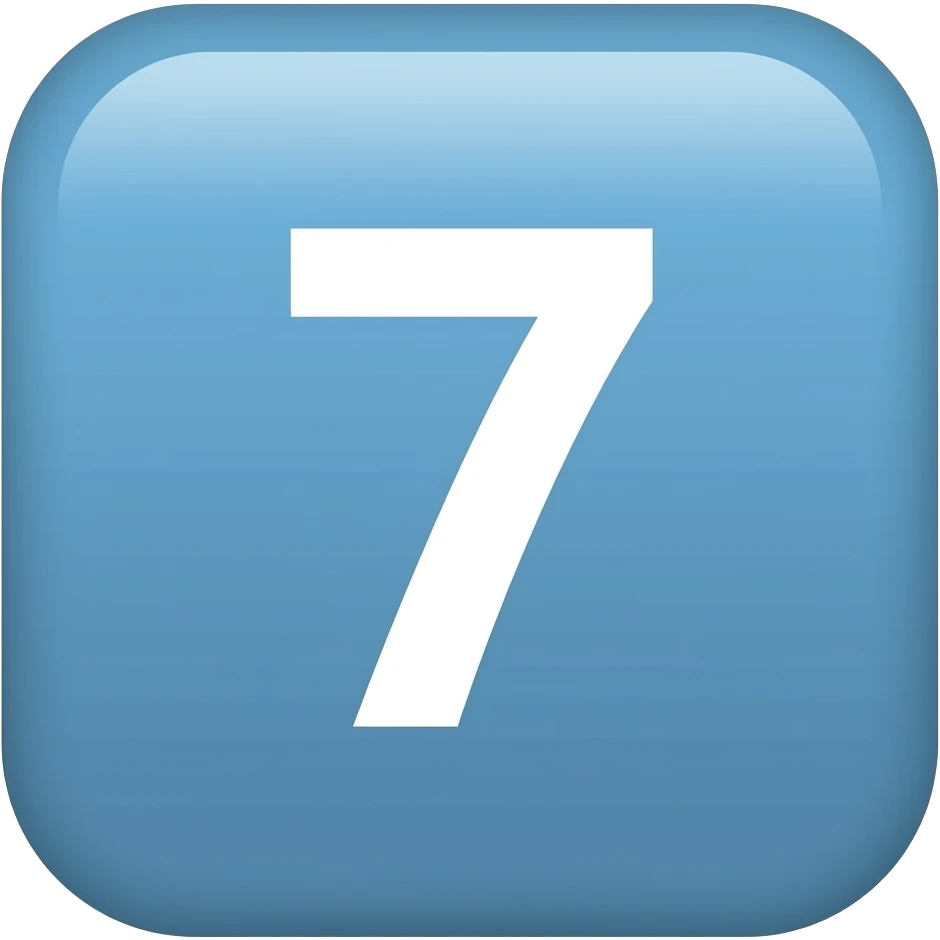 Number 7 in the blue square emoji