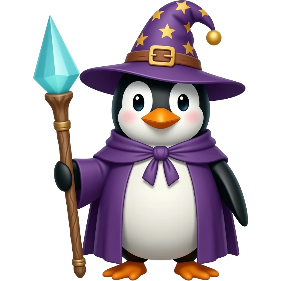 Penguin Wizard emoji