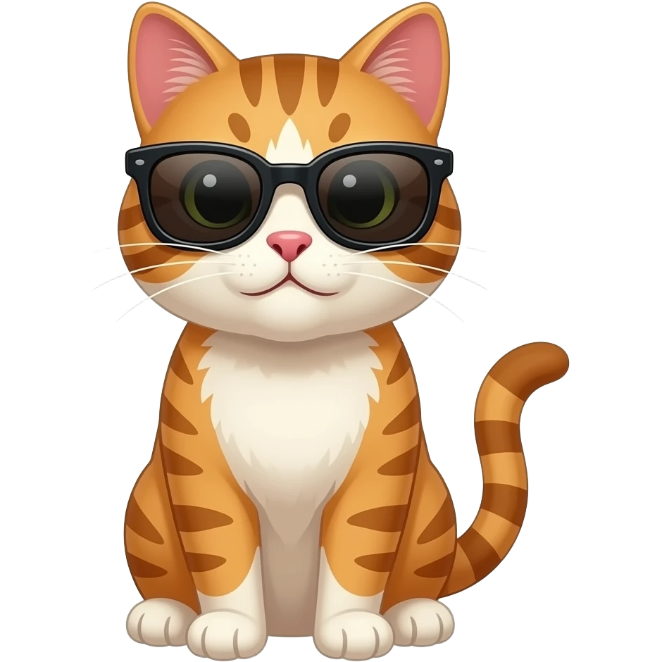 Cat wearing sunglasses emoji