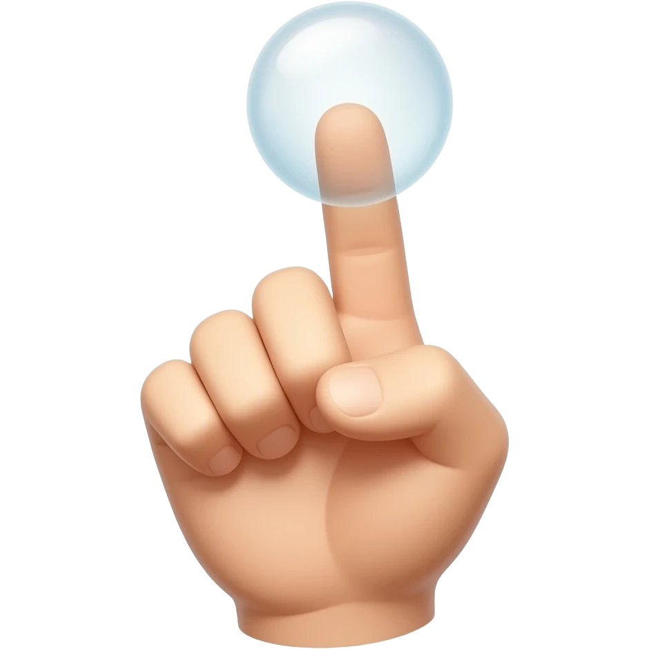 bubble hand pointing up emoji