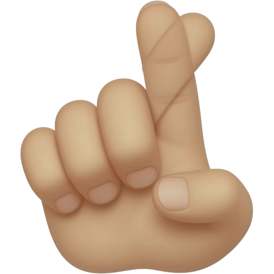 한손으로 중지와 검지를 꼬기 emoji