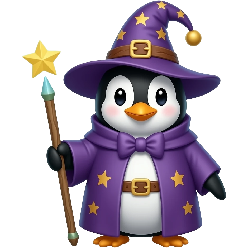 Penguin Wizard emoji