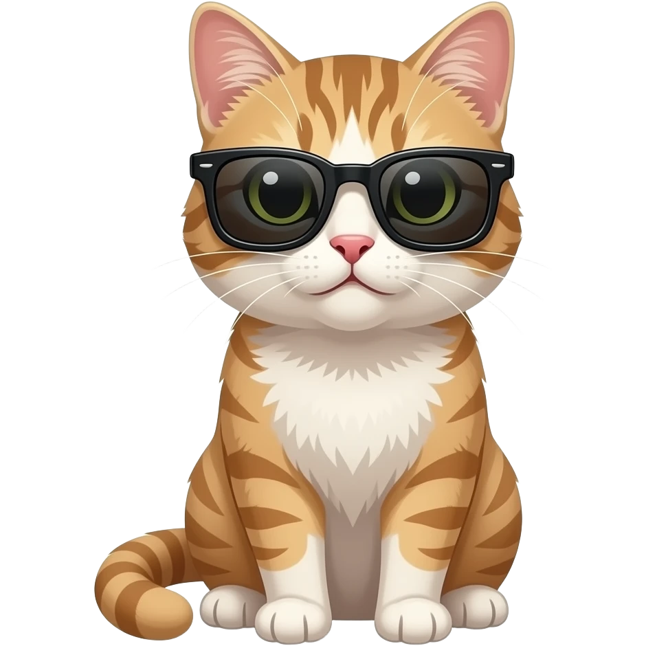 Cat wearing sunglasses emoji