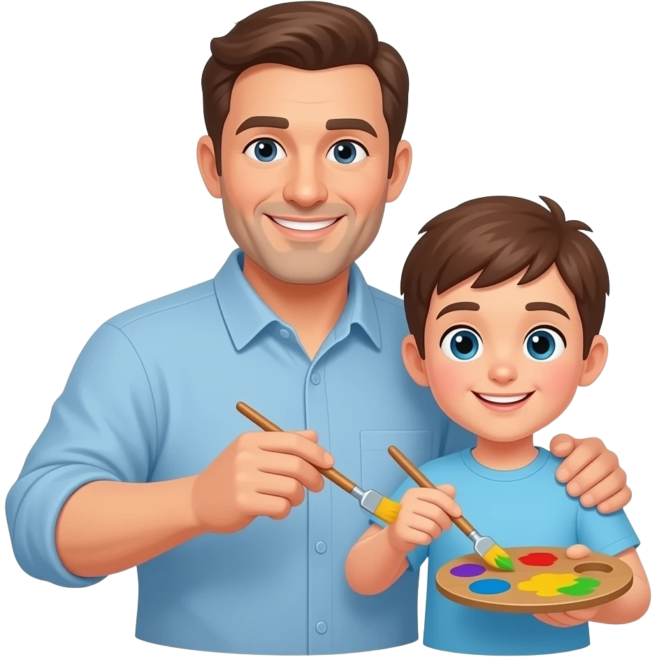 👨🏻👦🏻💞 🎨🖌️ emoji