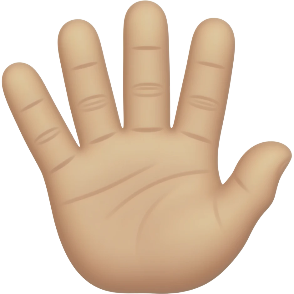 Four fingers up emoji