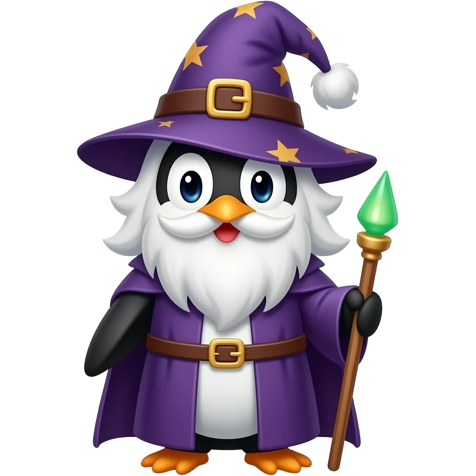 Penguin Wizard emoji