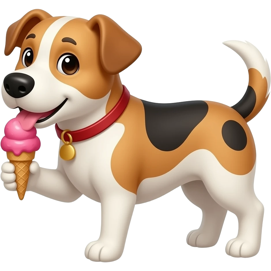 dog with icecream emoji