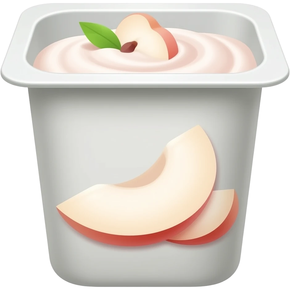 Container of peach yogurt emoji