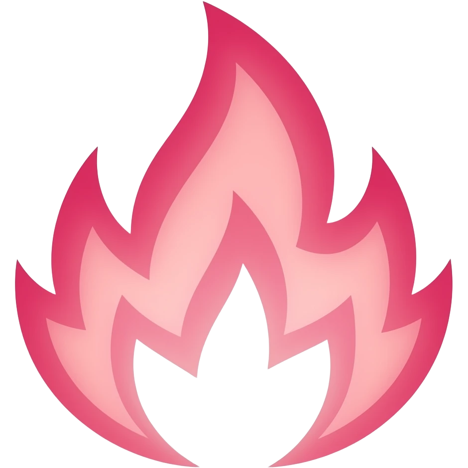 Pink fire emoji