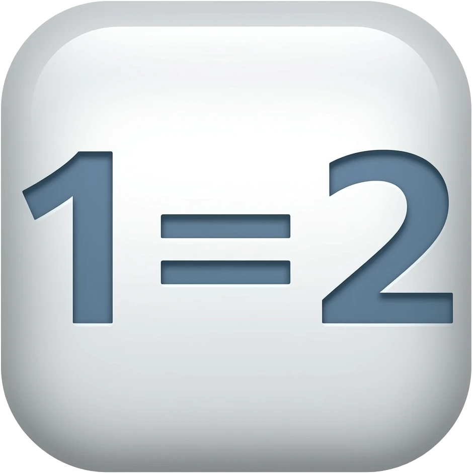 1=2 emoji