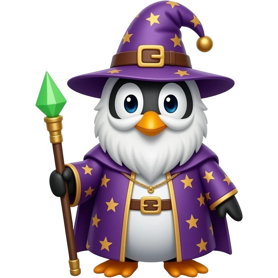 Penguin Wizard emoji