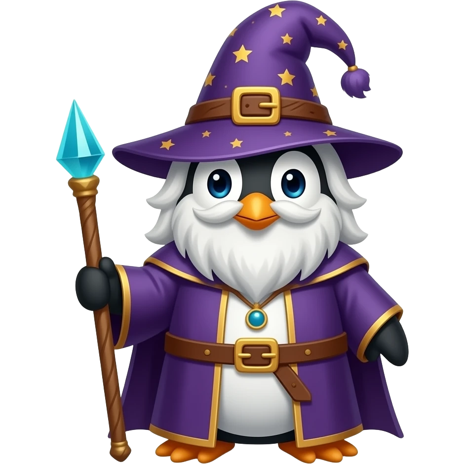 Penguin Wizard emoji