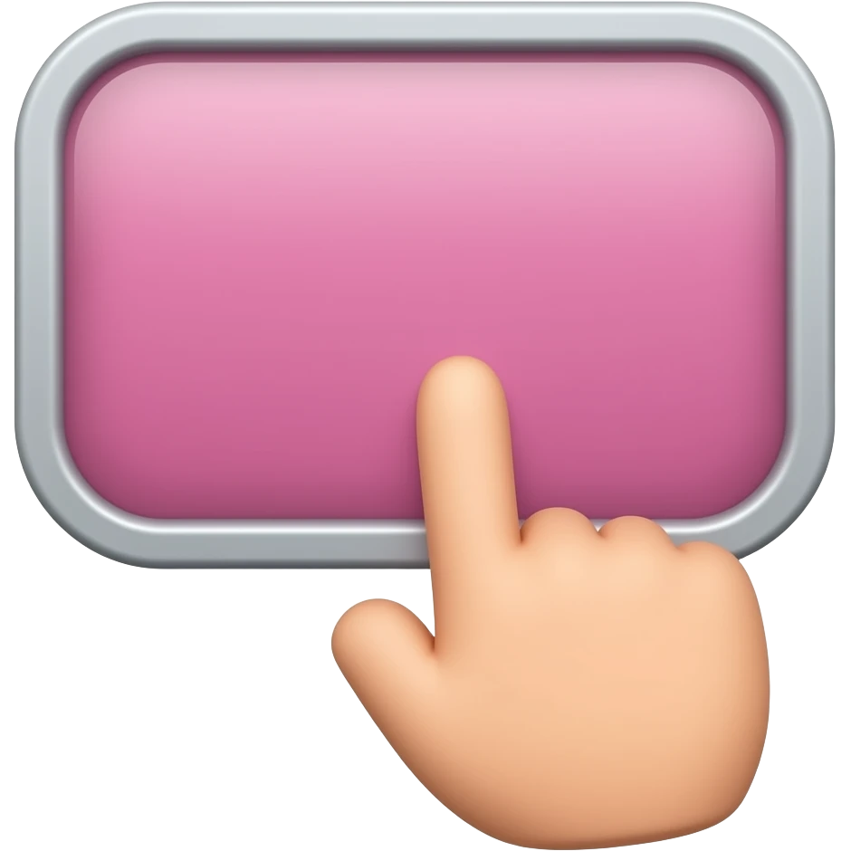 Finger on pink screen emoji