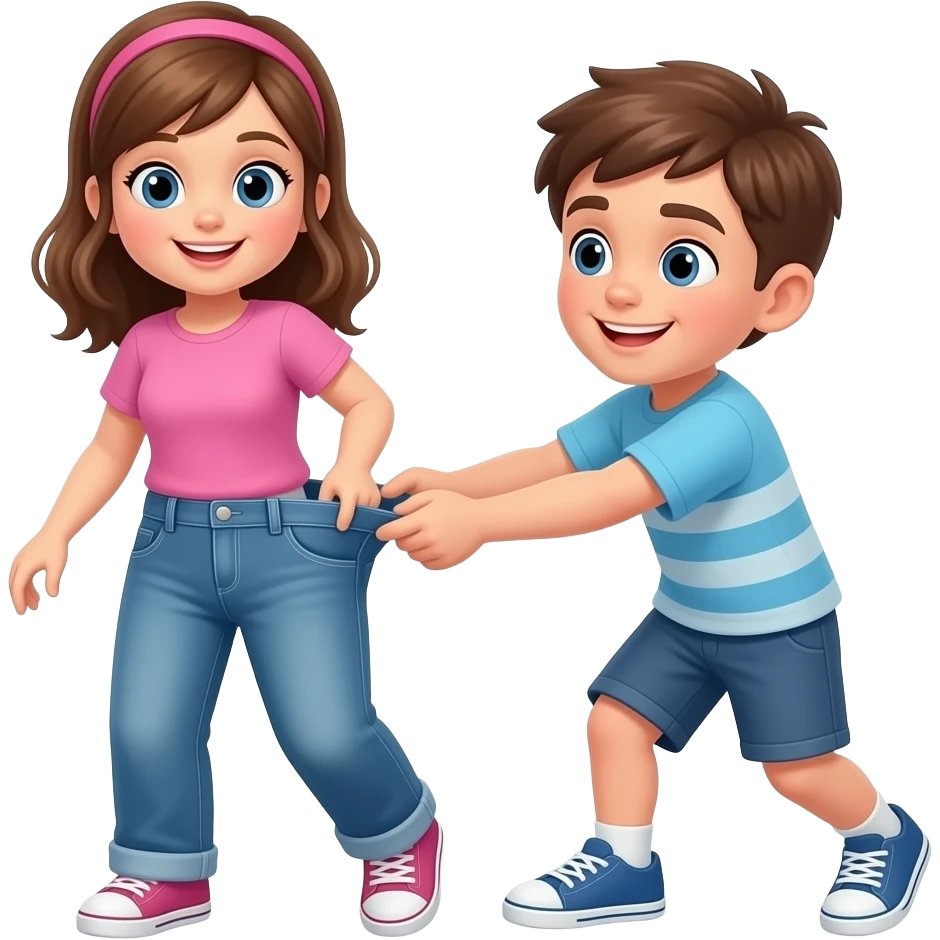 boy pulls girl pants down now down emoji