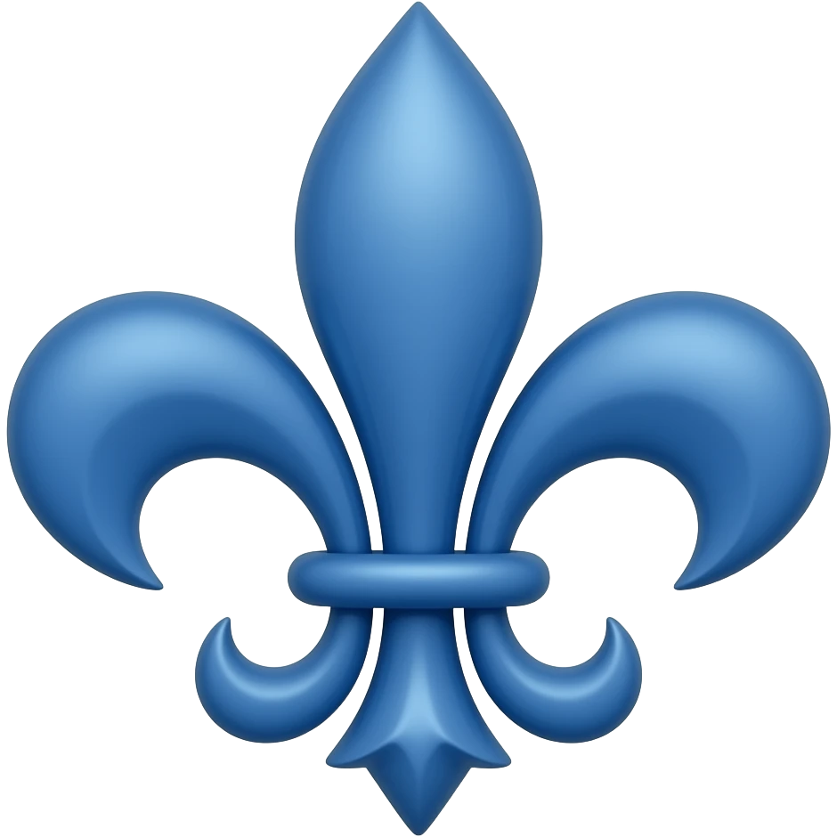 Blue fleur de lys emoji