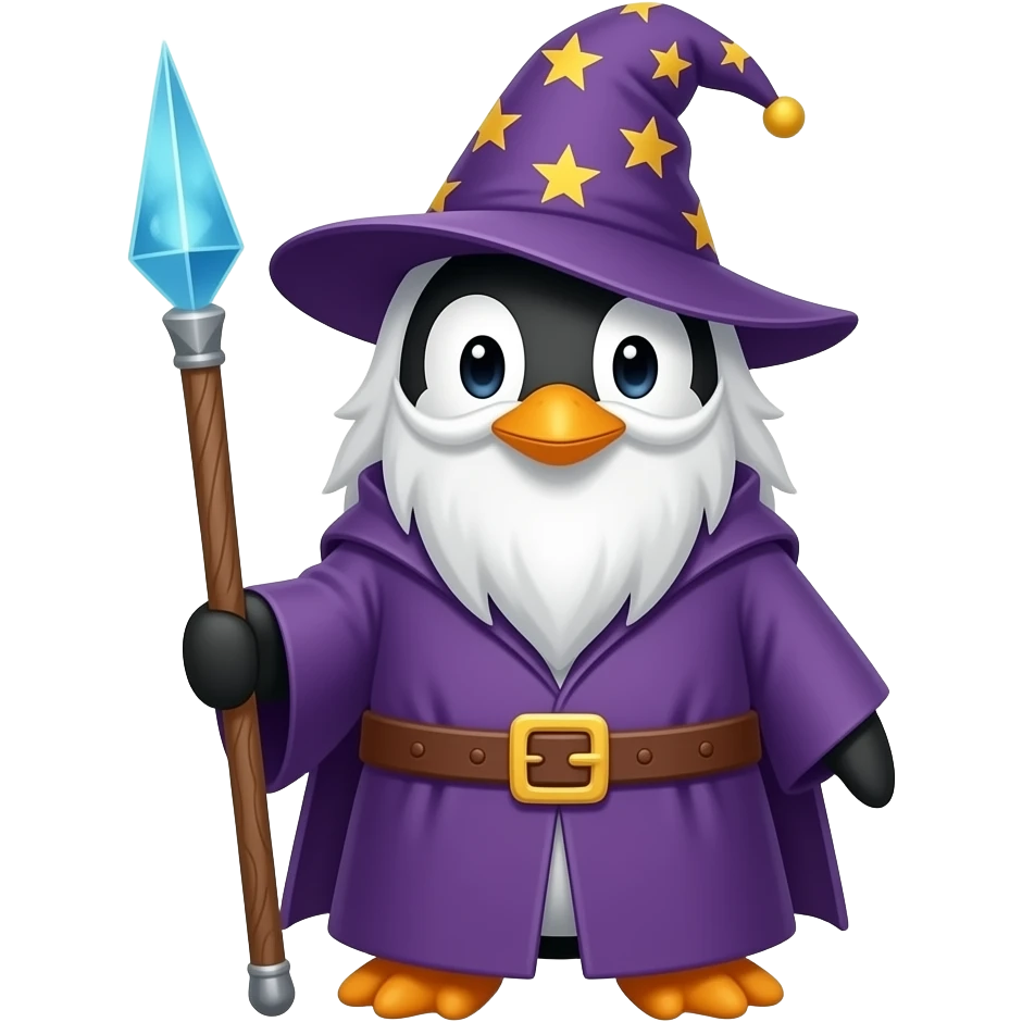 Penguin Wizard emoji