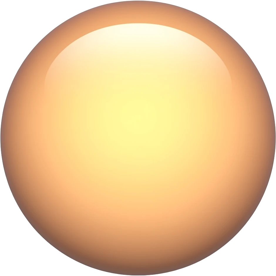 Glossy 3D cartoon circle emoji
